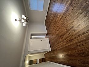 Portland apartment for rent - a look down the hallway from the top of the stairs