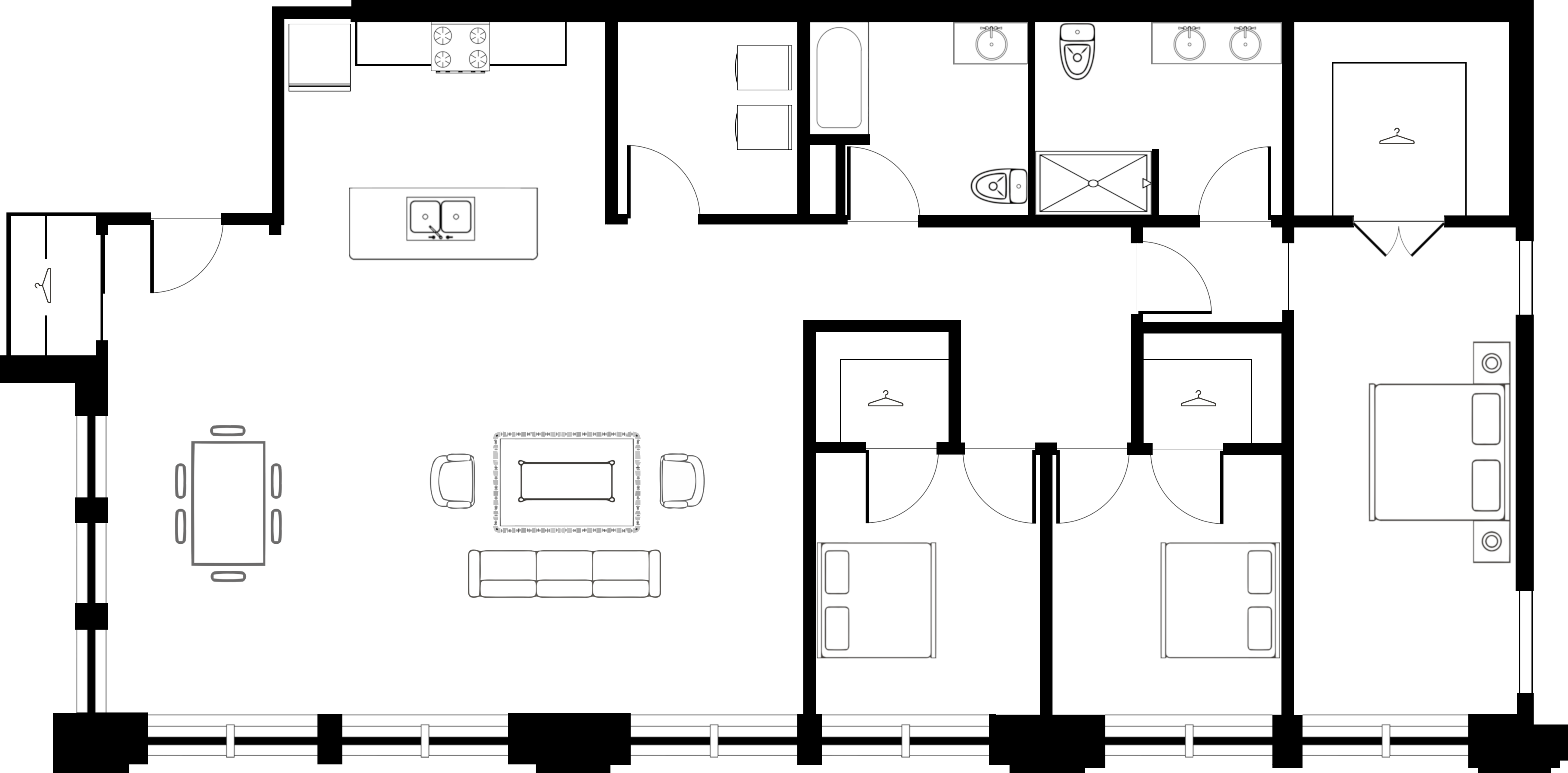 Floor plan for 3 beds, 2 baths, 1935 sqft