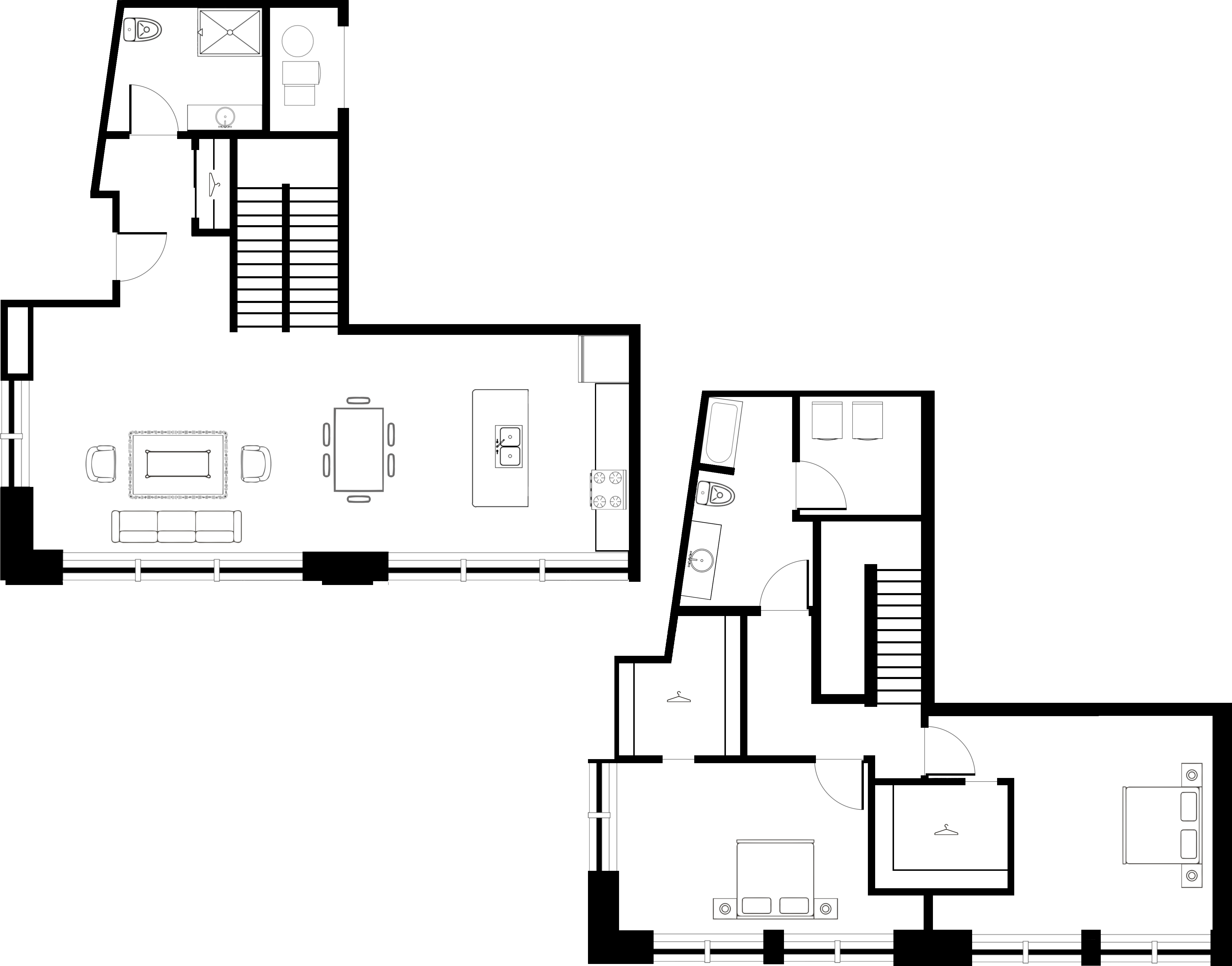 Floor plan for 2 beds, 2 baths, 1825 sqft