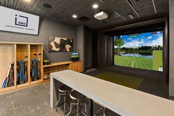 Full swing hd golf, hockey, football & baseball simulator with golf swing analysis
