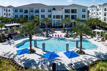 Pool aerial view
