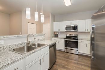 Statement kitchen with breakfast bar