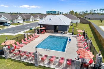 Resort-style saltwater swimming pool with sundeck