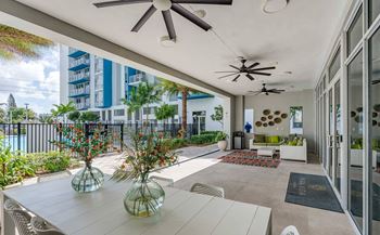 Outdoor covered terrace w/ a summer kitchen