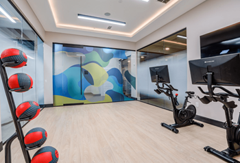 24-Hour fitness access -on-demand & spin bikes with yoga room