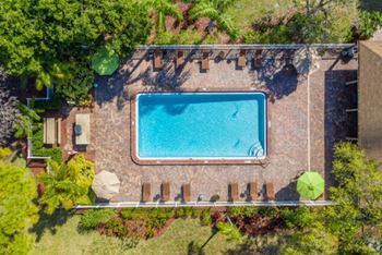 Aerial view of the pool