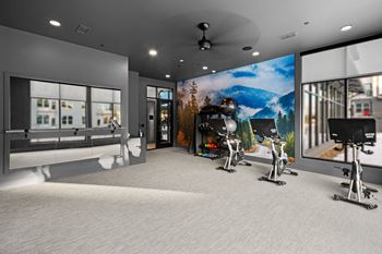 Club-inspired fitness center featuring state-of-the-art fitness equipment