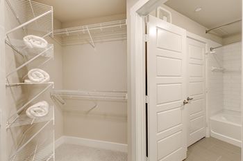Spacious walk-in closets