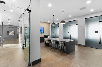 Coworking space with wi-fi lounge & private office suites available for lease