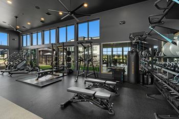 Club-inspired fitness center featuring state-of-the-art fitness equipment