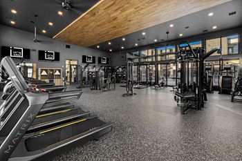 Club-inspired fitness center featuring state-of-the-art fitness equipment