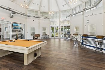 Clubroom with billiards