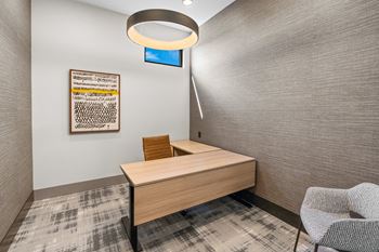 Coworking space with wi-fi lounge & private office suites available for lease