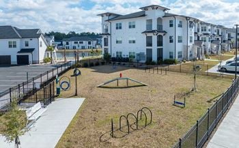 Pet park with agility equipment