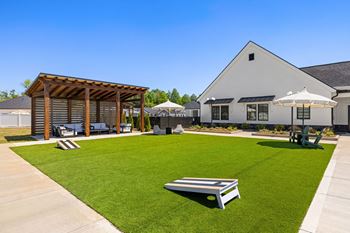 Outdoor “flex” green space/ game lawn