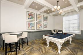 Tampa apartment for rent - a games room with a pool table and chairs