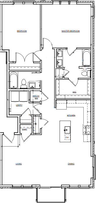 Floor plan for 2 beds, 2 baths, 1314 sqft
