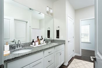Granite countertops in kitchen & bathroom(s)