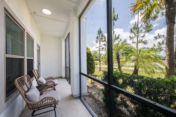Screened in relaxing patios or balconies