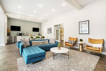 Resident clubroom with entertainment space