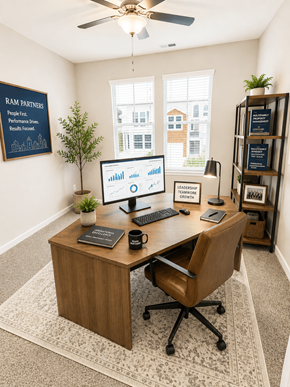 Mauldin townhouse for rent - A room with a desk, chair, and computer monitor.