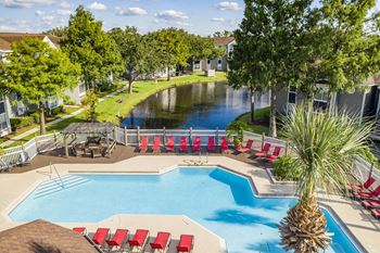 Sparkling pool and sundeck