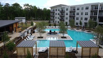 Resort-style, heated pool with private cabanas
