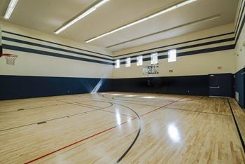 Full-size indoor basketball court