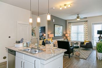 Gourmet kitchen with island