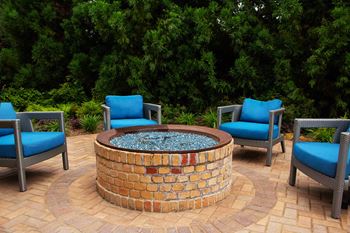 Relaxing outdoor lounge with firepit