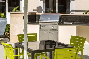 Cabanas & outdoor kitchen with bbq grills