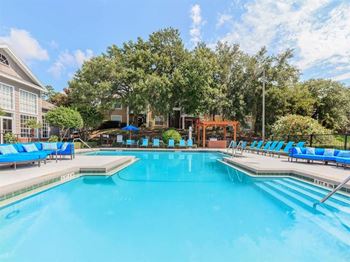 Shimmering swimming pool