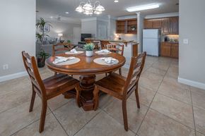 Columbus apartment for rent - A dining room with a table set for four.