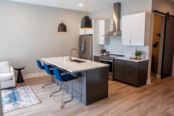 Designer quartz countertops and lighting package