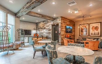 Clubhouse with seating areas
