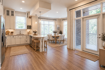 Beautiful hardwood flooring in main rooms