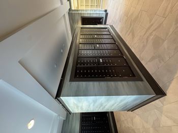 Mail center with package room