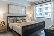 Plantation apartment for rent - a bedroom with a bed and two windows at Leena Plantation, Plantation, 33322