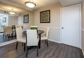 Lafayette apartment for rent - A dining room with a table and chairs.