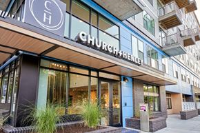 Knoxville apartment for rent - a church building with a sign on the front of it