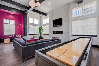 Clubroom with entertainment space