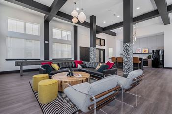 Clubroom with entertainment space