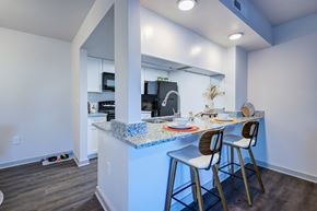 Sarasota apartment for rent - A kitchen with a blue countertop and white walls L'Estancia, Sarasota, FL, 34231
