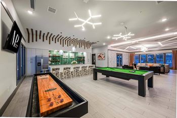 Gaming room with billiards
