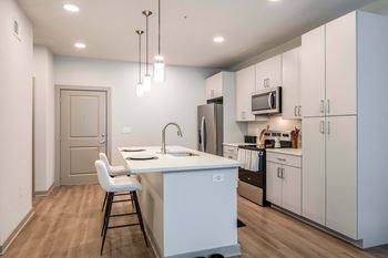 Designer kitchen with modern cabinetry