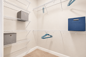 Spacious walk-in closets