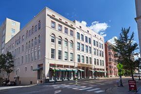 Memphis apartment for rent - a large white building on the corner of a city street