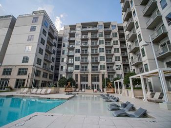 Resort-style pool with sun deck
