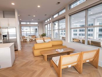 Resident lounge with tv , coffee station, and complimentary wifi
