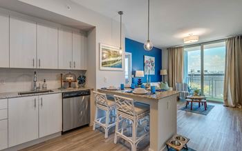 Built-in dining island